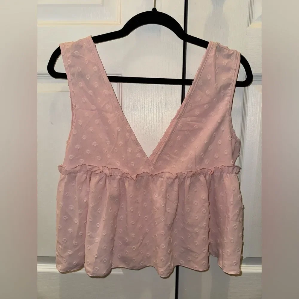 Blush Ruffle Baby Doll Tank - Picture 2 of 5